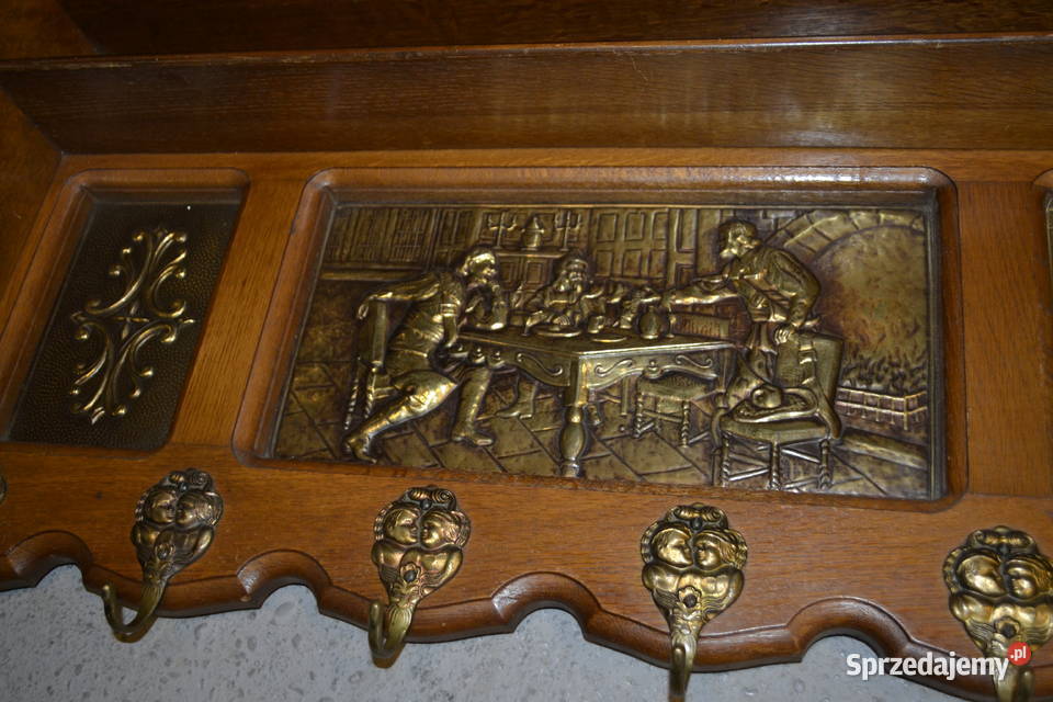 wieszak dębowy z obrazkiem dąb Będzin