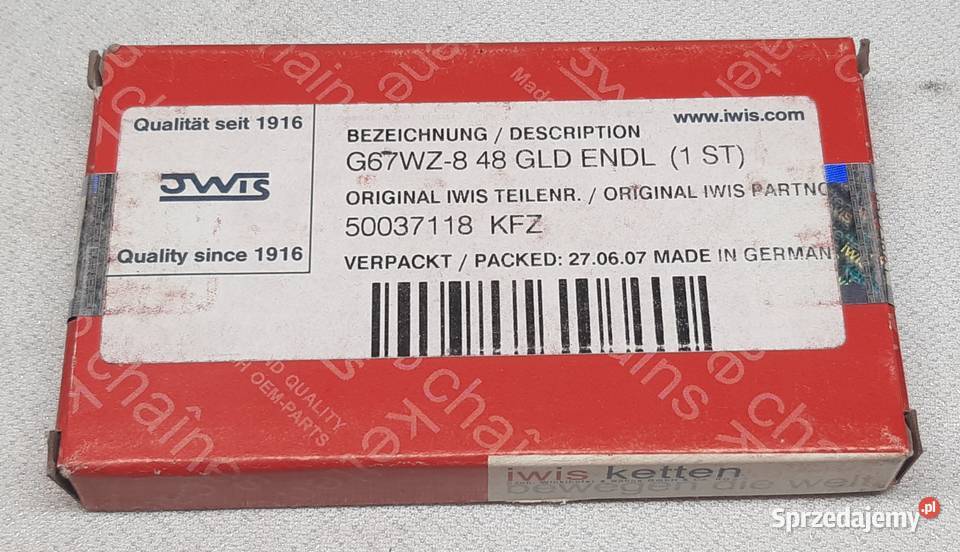 ŁAŃCUCH POMPY OLEJU BMW CITOREN PEUGEOT MERCEDES Mielęcin