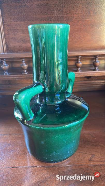 Wazon Zielony Ceramika Amfora Antyki, Sztuka, Kolekcje pomorskie Gdańsk