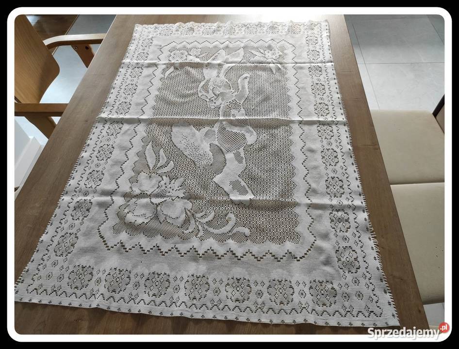 Prostokątny obrus zając wielkanoc ok 75 cmx 108 Płock sprzedam