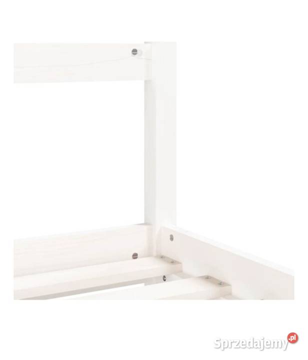 Rama łóżka biała 90x200 drewno sosnowe