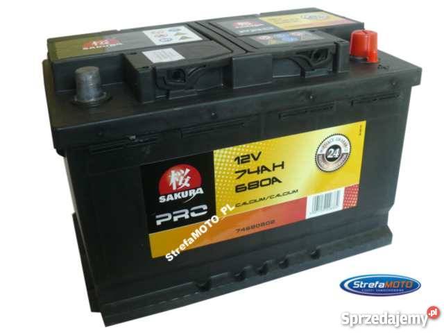 Akumlatory SAKURA PRO 74Ah 680A małopolskie Rzeszotary