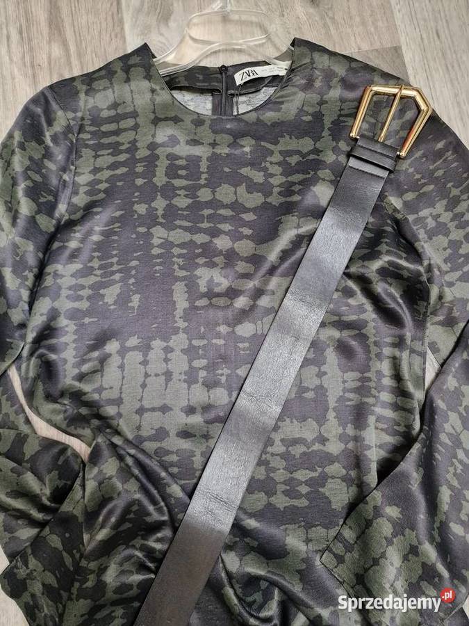 Sukienka Zara Zielono czarna Xs S