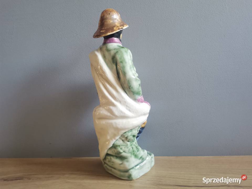 Stara figurka karafka Rybak porcelana Zagórski i śląskie