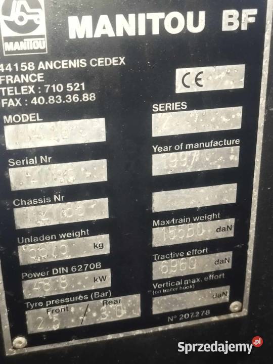 Wózek widłowy terenowy MANITOU M426CP wielkopolskie Strzyżew