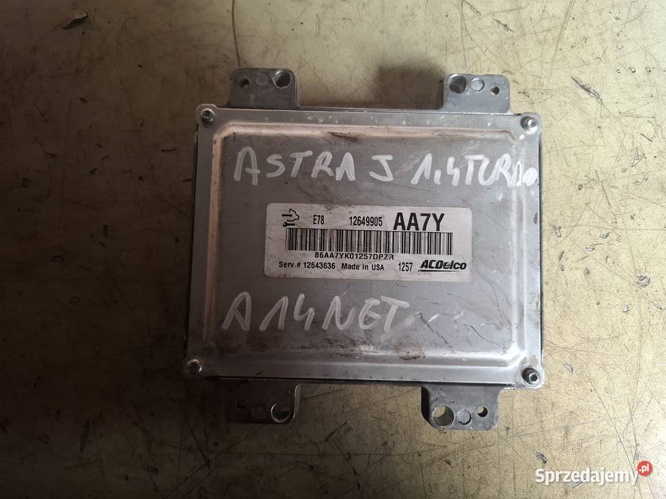 OPEL ASTRA J MOKKA 14 turbo A14NET komputer