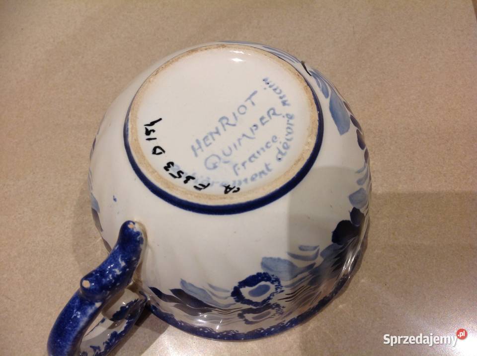 Stara Filiżanka Ceramiczna HENRIOT QUIMPER Nowa Sól