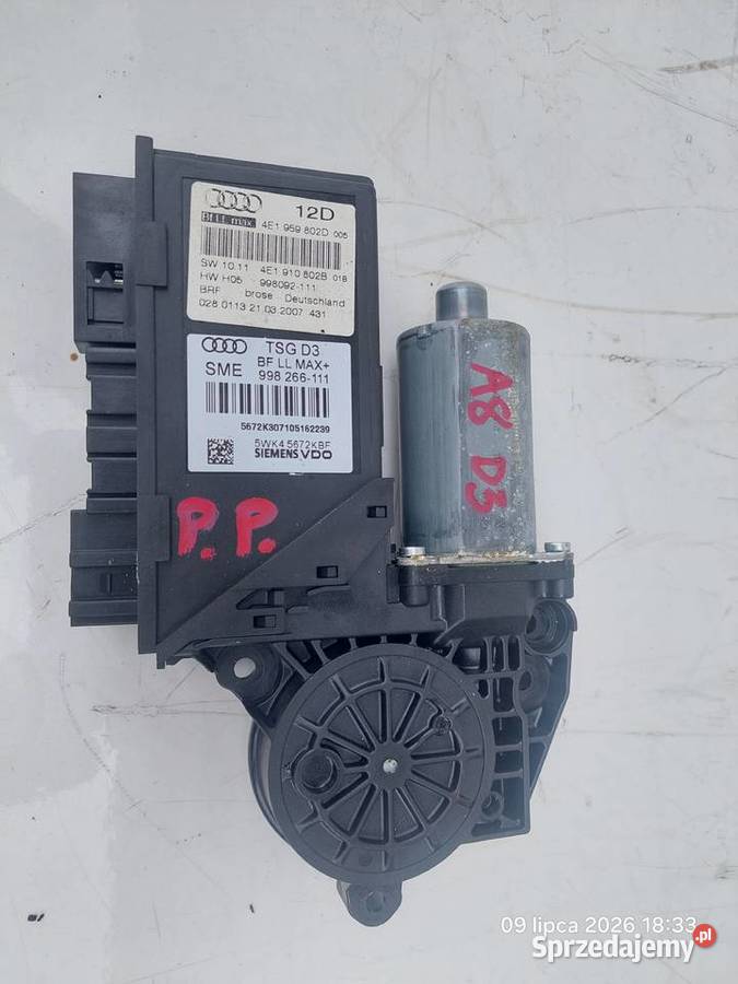 AUDI A8 D3 42 TDI 0510 SILNICZEK SZYBY PRAWY Włoszczowa sprzedam
