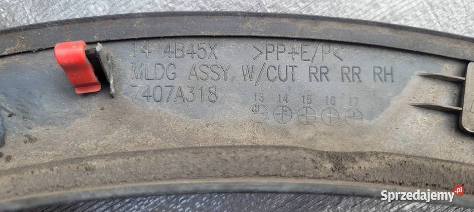 MITSUBISHI OUTLANDER III 3 NAKŁADKA PRAWY TYŁ osobowe Ruda Śląska