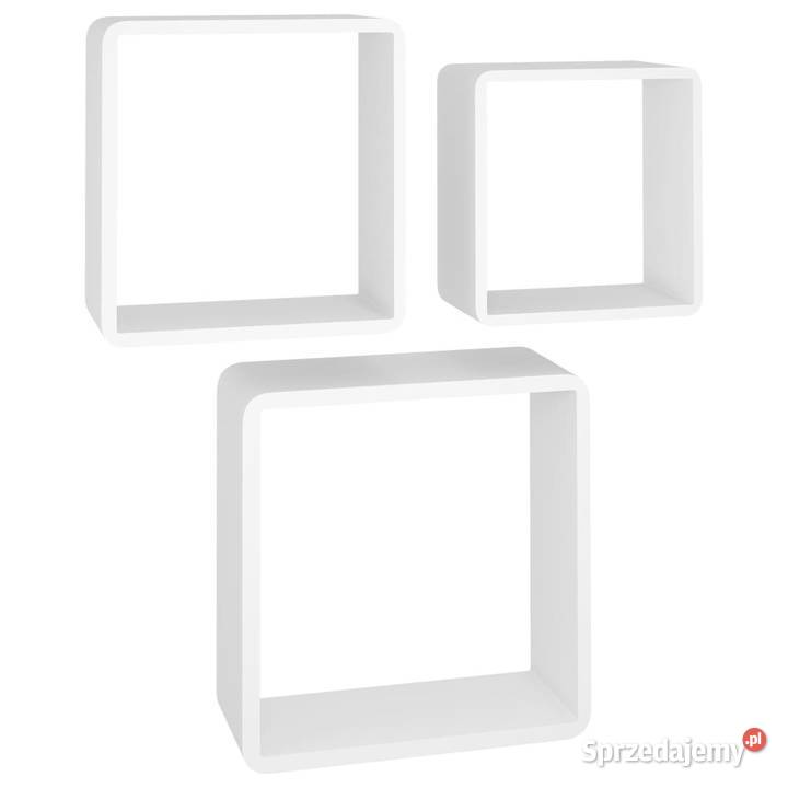 Półki ścienne kostki 3 białe MDF WM323952 Warszawa sprzedam