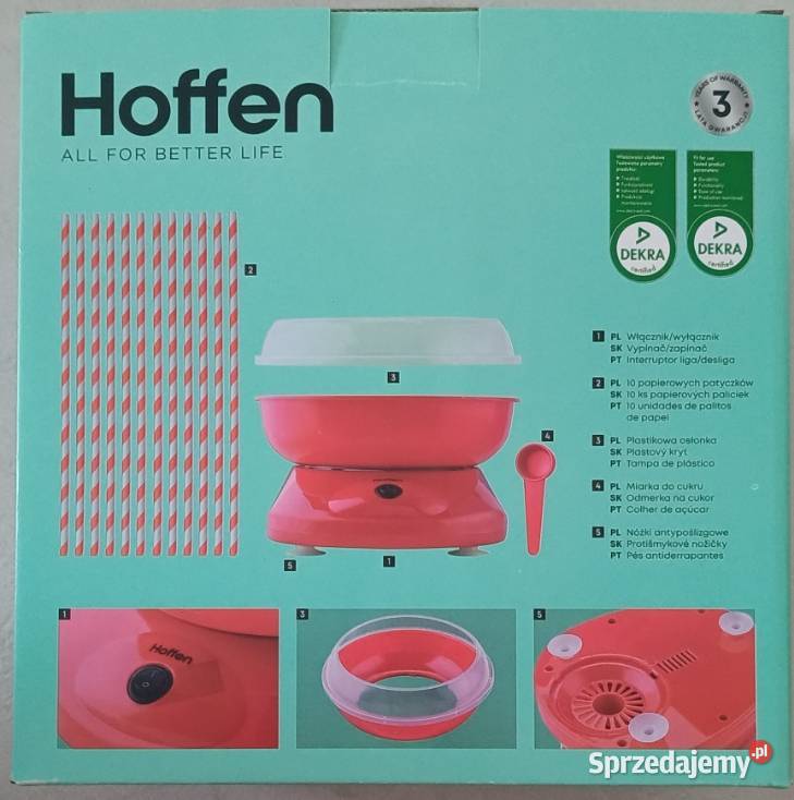 HOFFEN urządzenie do waty cukrowej NOWE