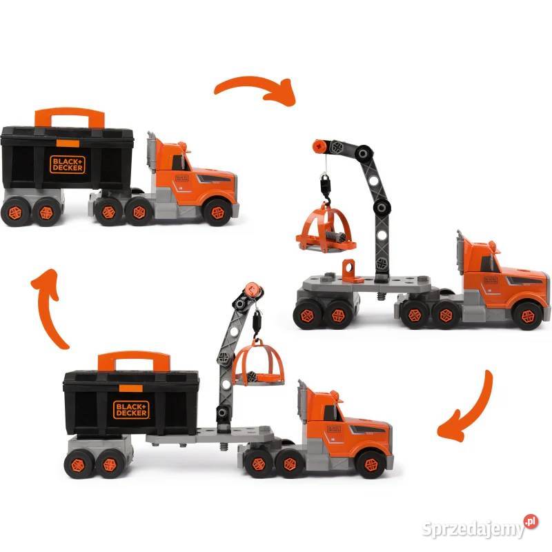 Smoby Ciężarówka 3w1 BlackDecker Narzędzia Dźwig Kraków