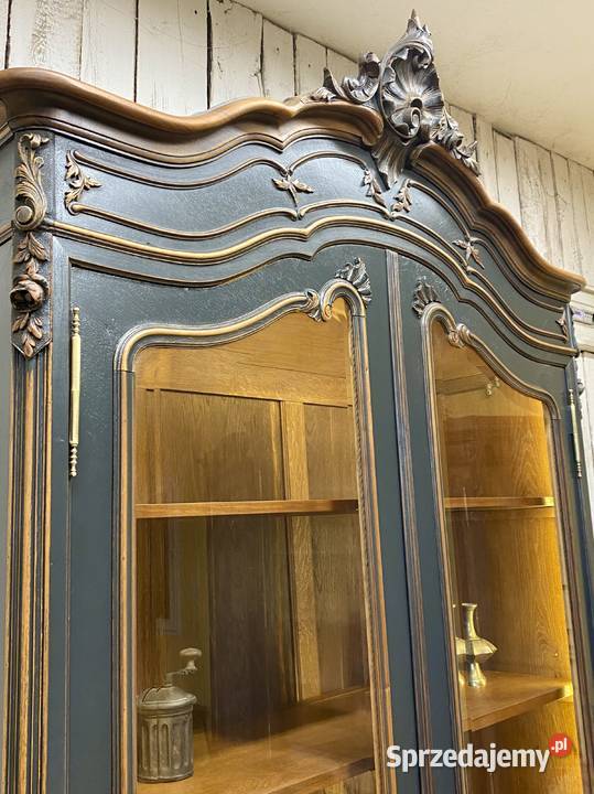 BIBLIOTEKA witryna antracyt Louis XV Francja Poznań