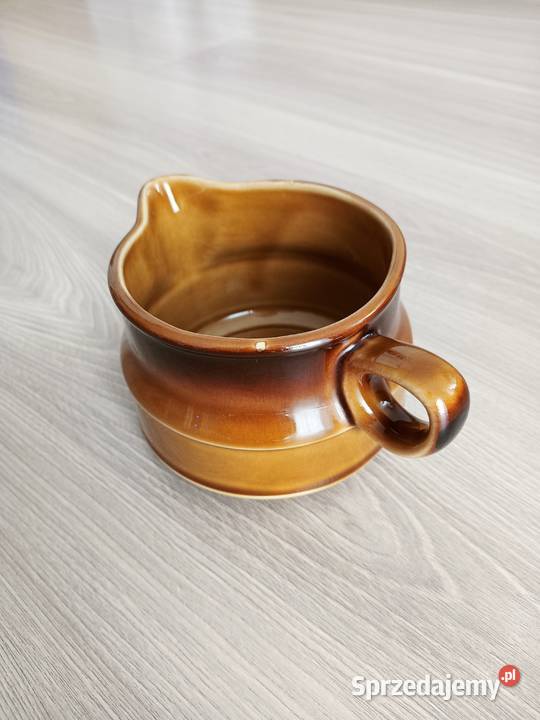 Brązowa sosjerka porcelit Tułowice PRL