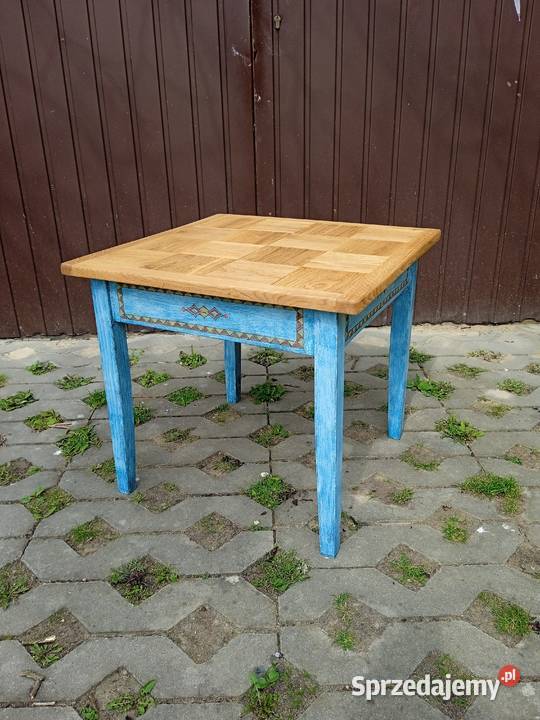Stolik kawowy rustykalny ręcznie malowany Żabno sprzedam