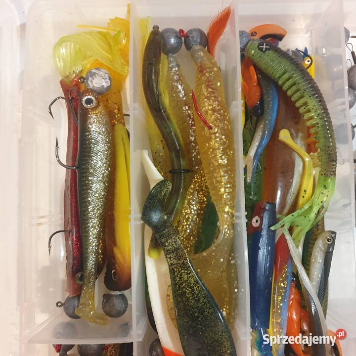 Zestaw gumy wędkarskie haczyki świętokrzyskie Ostrowiec Świętokrzyski