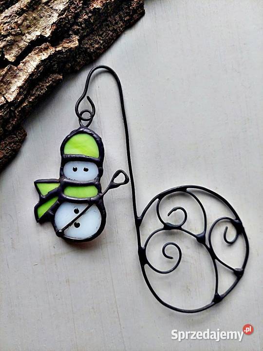 zakładka do książki bałwanek limonka witraż Piekary Śląskie