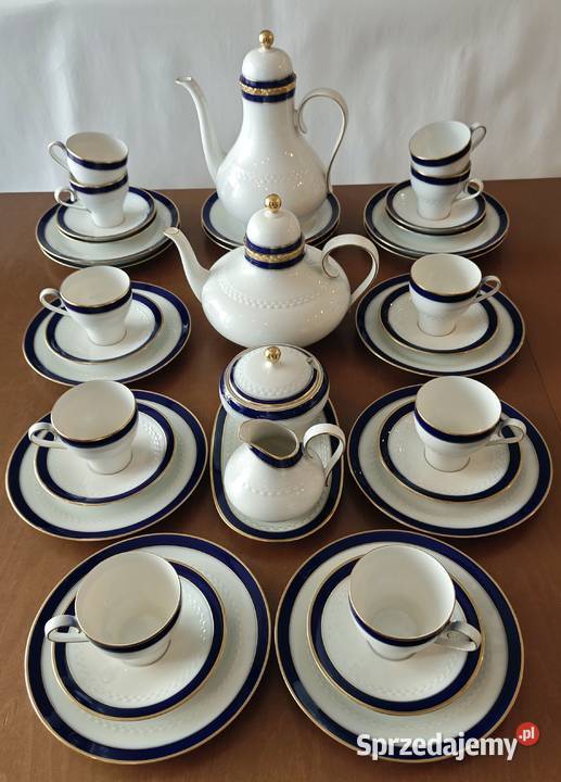 Tirschenreuth Bawaria kobaltowy serwis 10 osób Szczecin sprzedam
