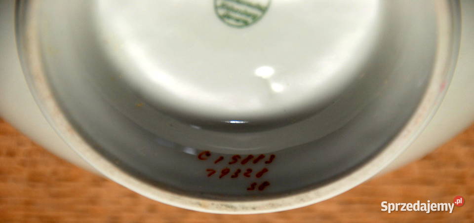 Hutschenreuter Waza z pokrywą porcelana zdobiona Kalinowo