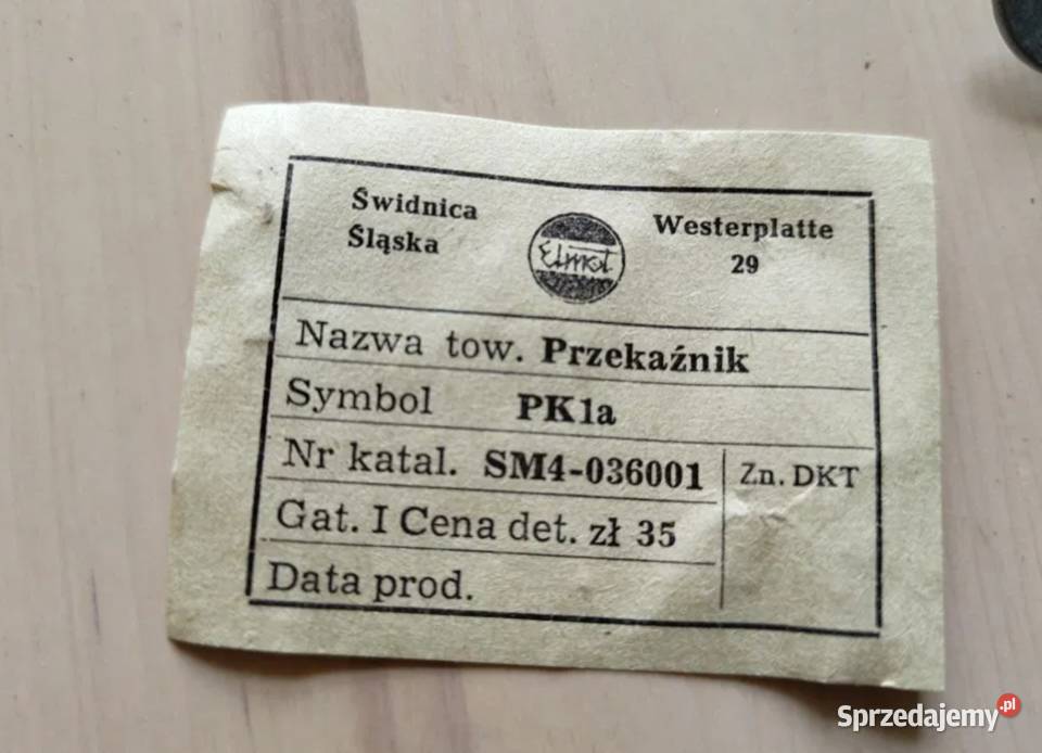 Przekaźnik Elmot PK1a Warszawa Syrena osobowe łódzkie Łódź