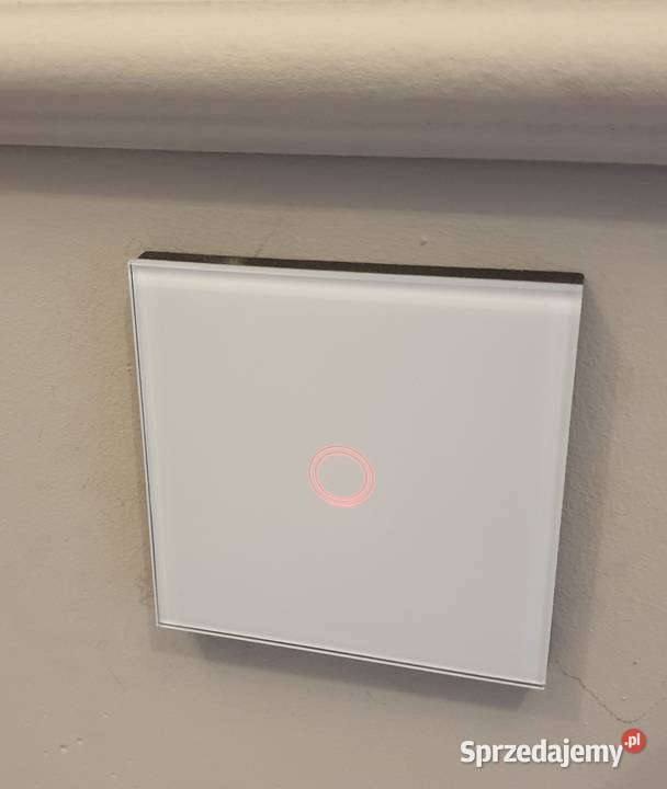 Szklane gniazda kontakty włącznik białe Siemianowice Śląskie