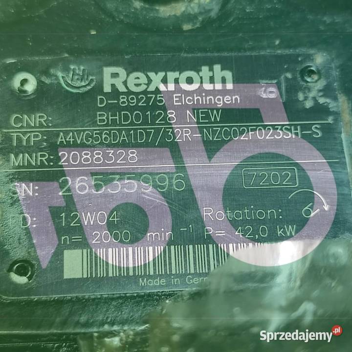 Silnik R992000569 Rexroth A4VG56DA1D7 Dieci 266