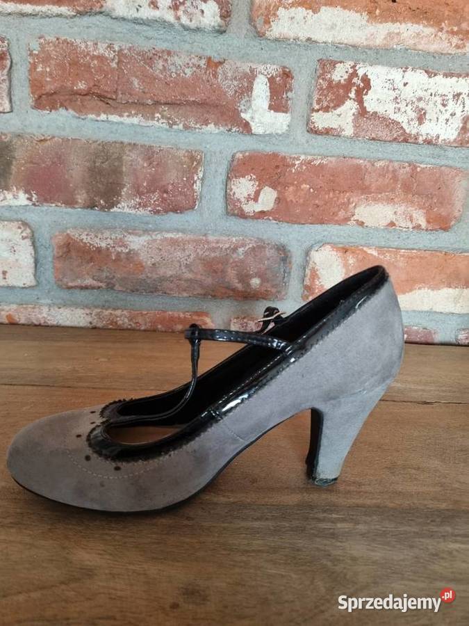 Szare czółenka na obcasie Warszawa