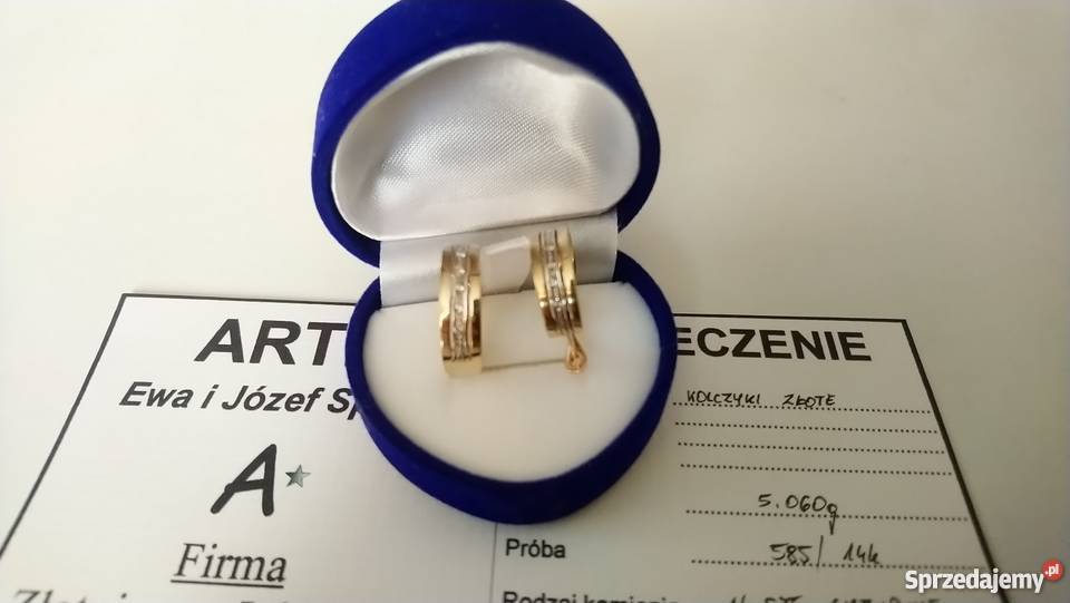 Okazja Sprzedam ładne złote kolczyki małopolskie Tarnów sprzedam