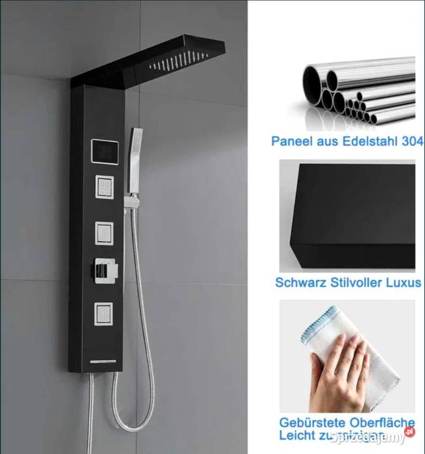 Panel Prysznicowy 4w1 Deszczownica Dysze Poraj
