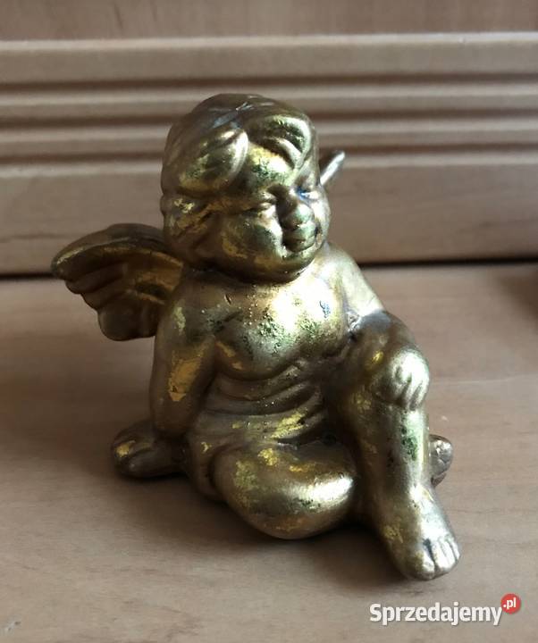Aniołek ceramiczny złoty figurka ozdoba Piotrków Trybunalski sprzedam