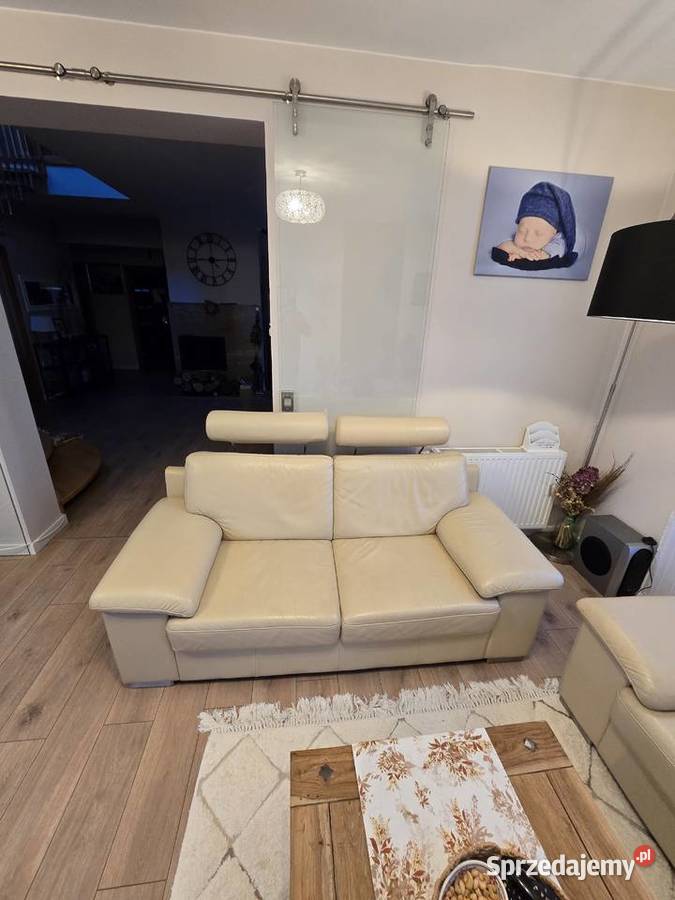 zestaw wypoczynkowy skórzany