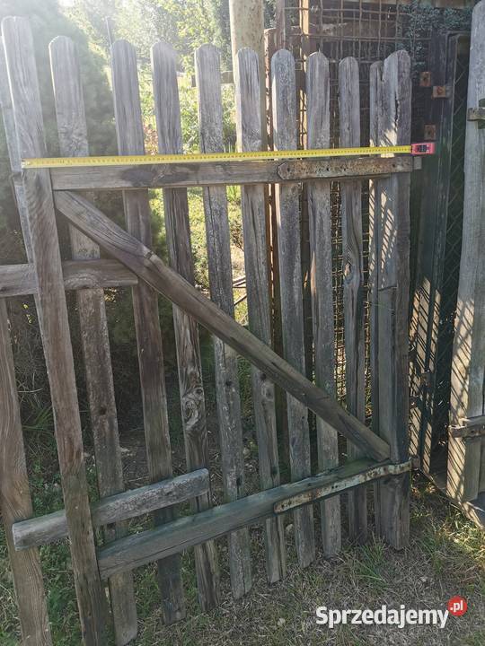 Brama drewniana jednoskrzydłowa z furtką Jaworzno