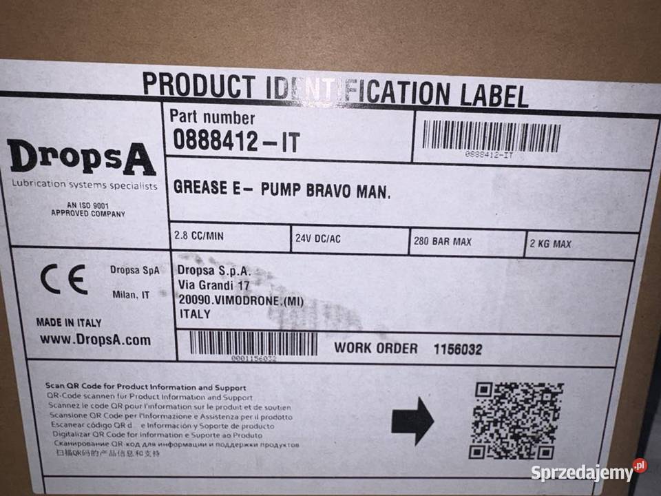 Dropsa 0888412 Greasing Pump Pozostałe Warszawa