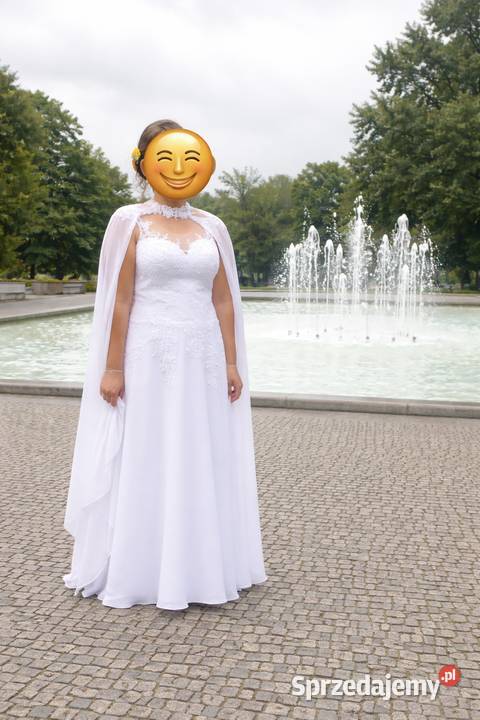 Wyjątkowa sukienka ślubna z Bridal cape 4XL48 Myszków