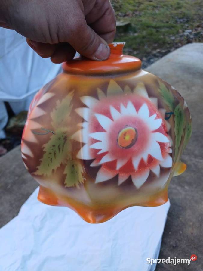 Stary klosz z 3040 lat 20 wieku recznie malowany dolnośląskie Lubań