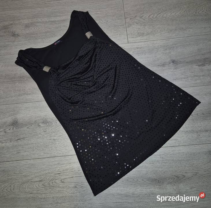 Bluzka damska czarna błyszcząca 38M łódzkie Łódź