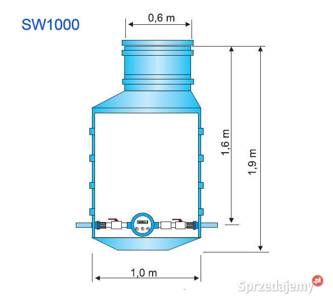 STUDNIA WODOMIERZOWA SW100 DN 1000 H160 Bez Wrocław