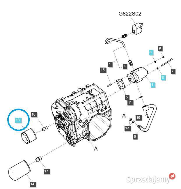 Filtr hydrauliki HST TRG823 LS Tractor 40220109 Tajęcina