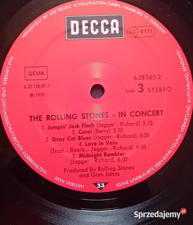 The Rolling Stones In Concert 2 LPs Decca 1981 r Koźminek