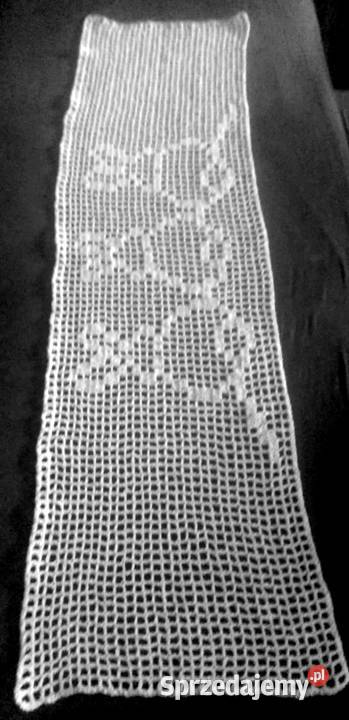 Szydełkowana dekoracja Trzy króliki tyłem Firany zachodniopomorskie Chojna