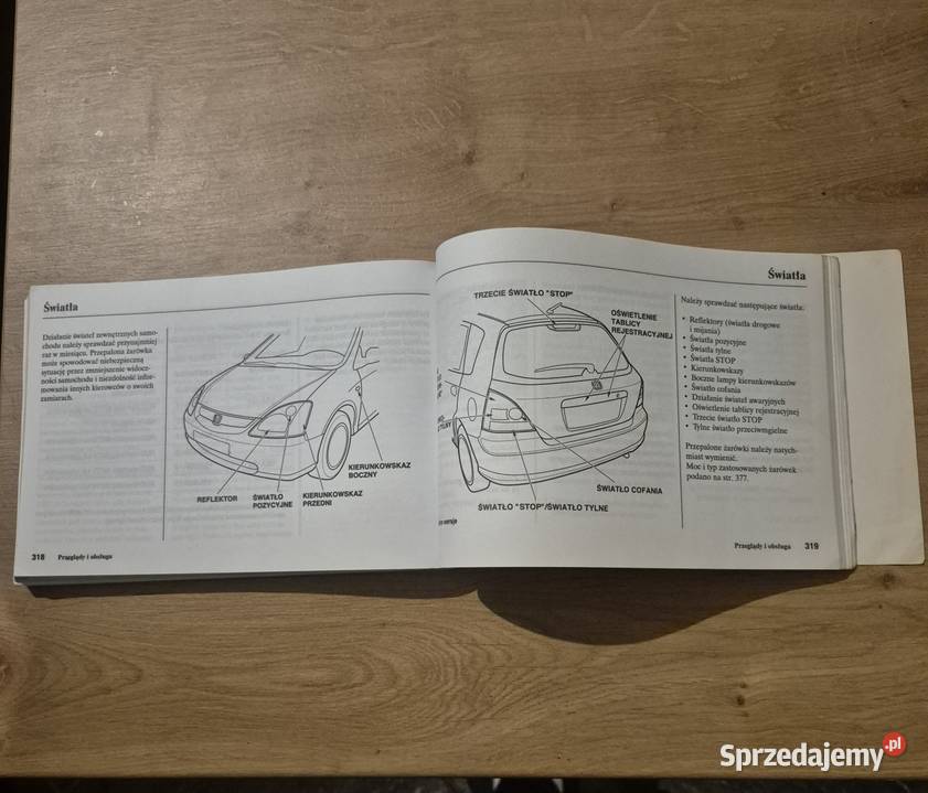 Instrukcja obsługi w języku polskim Honda Civic Pozostałe Gliwice sprzedam