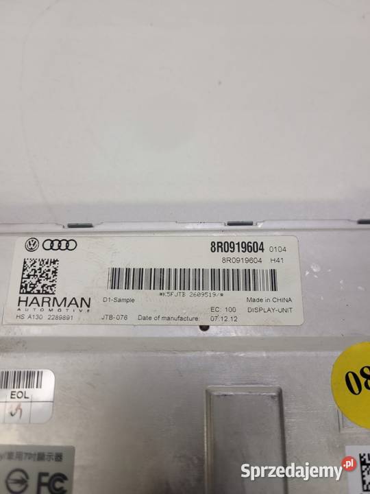 WYŚWIETLACZ LCD MMI A4 B8 A5 LIFT Q5 8R0919604