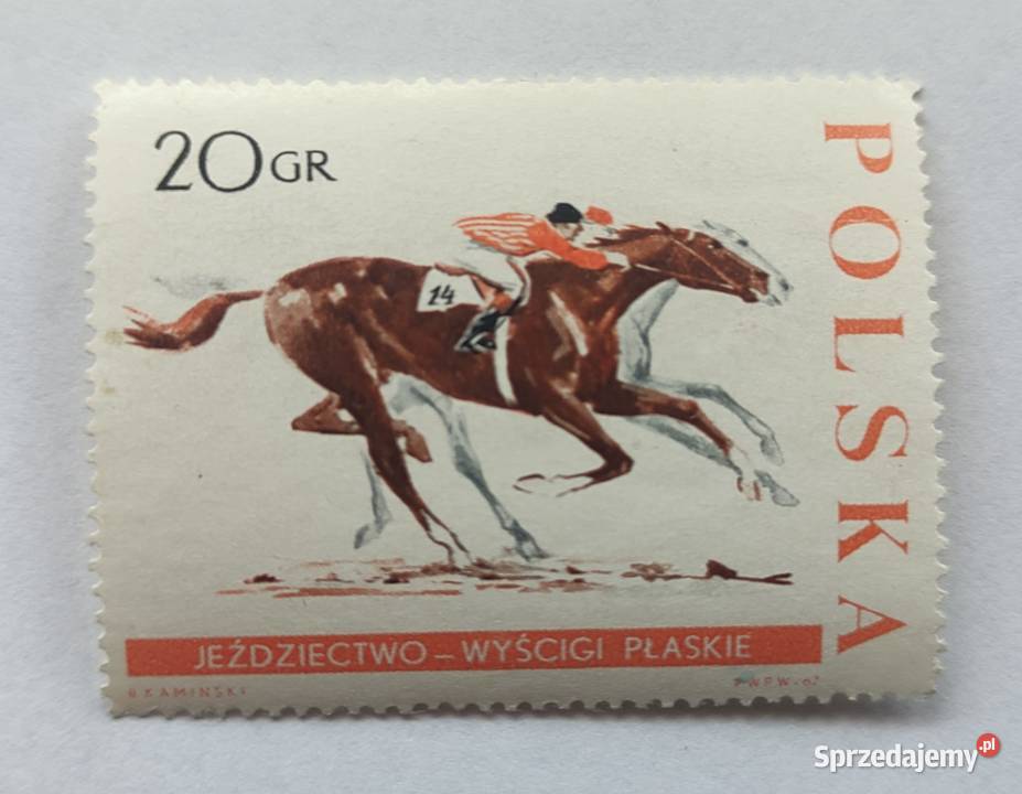 Znaczki pocztowe Polska 1967 JEŹDZIECTWO fi Pruszków