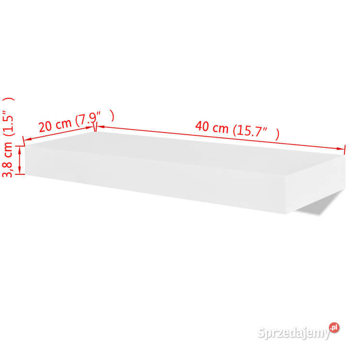 Półki na książkiDVD 2 białe MDF WM242182 Warszawa