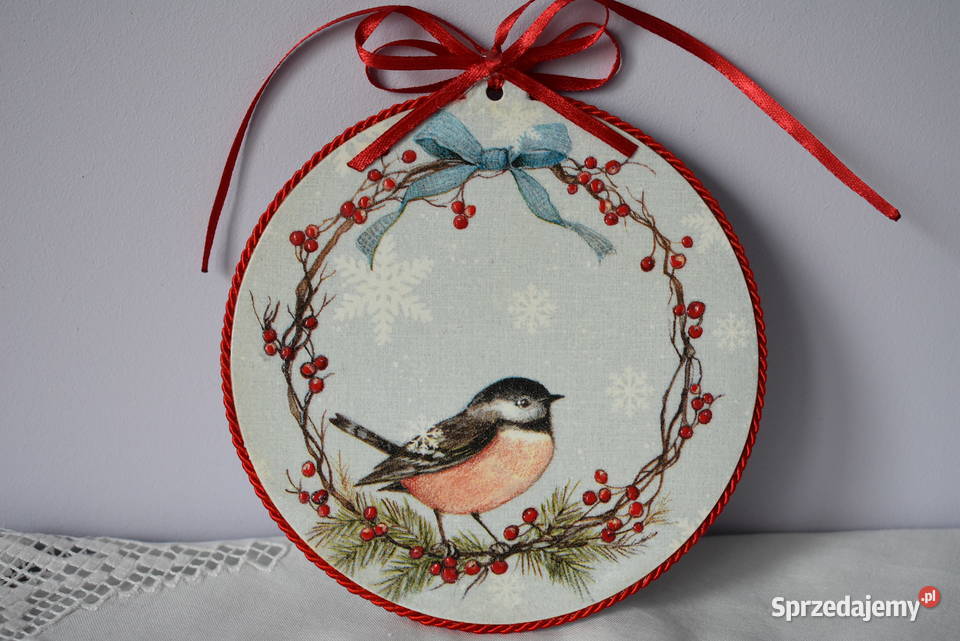 Świąteczna zawieszka decoupage dekoracja prezent Warszawa