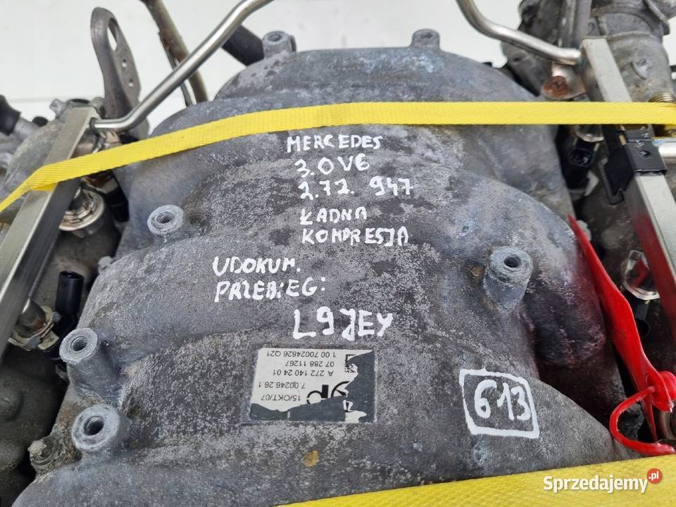 SILNIK KOMPLET Mercedes W204 30 V6 231 272947 lubelskie Chełm