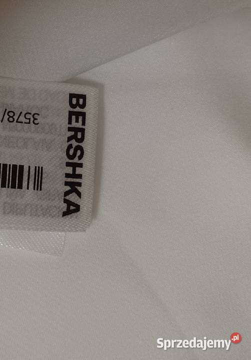40L Bershka Długa biała kamizelka garniturowa z Kraków