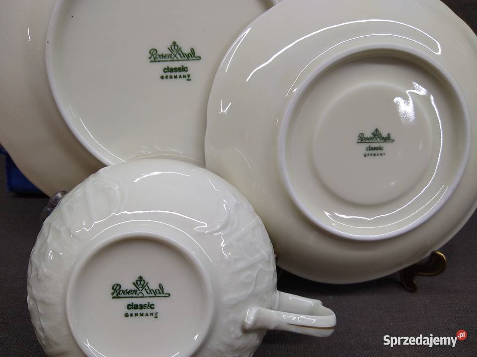 Zestaw do herbaty Rosenthal Sanssouci Gold Porcelana i szkło wielkopolskie Kalisz