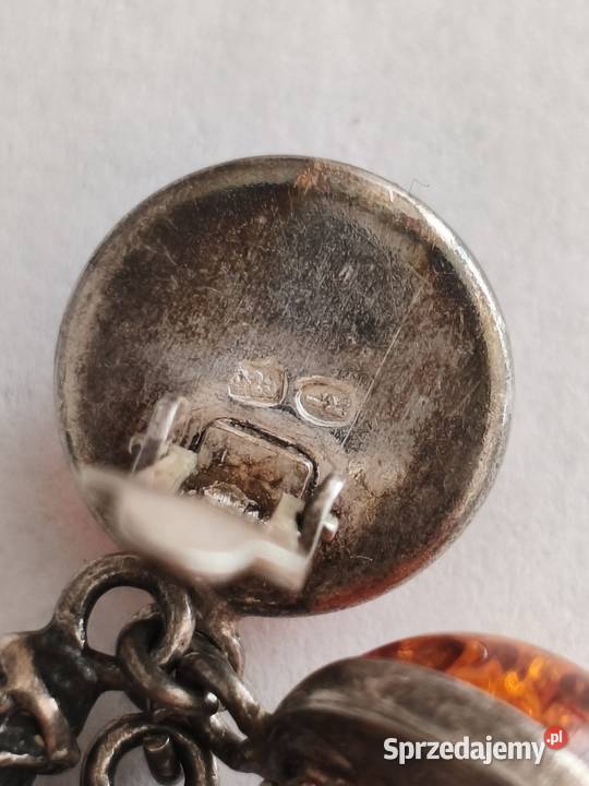 Klipsy Bursztyn Vintage Białystok