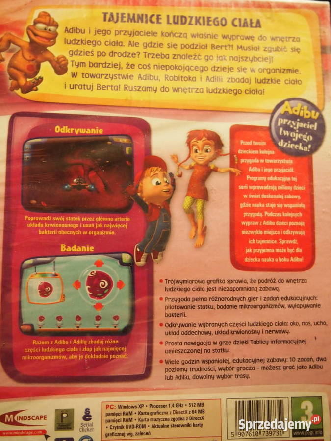 ADIBU gry edukacyjne nauka i zabawa PC CD x 3 Częstochowa